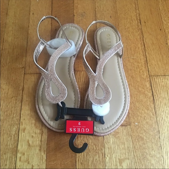 guess rose gold sandals